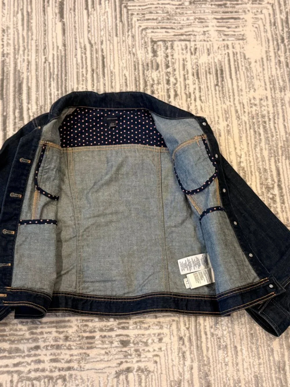 New Tommy Hilfiger girls' youth large 12/14 dark blue denim jacket MSRP $90